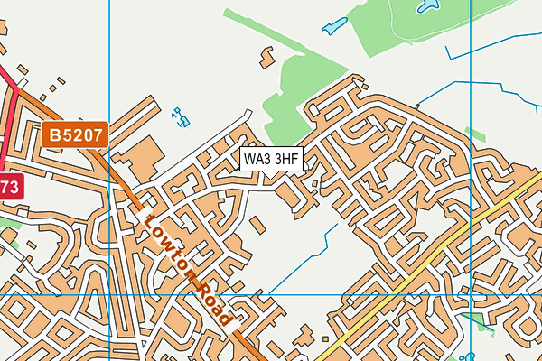 WA3 3HF map - OS VectorMap District (Ordnance Survey)
