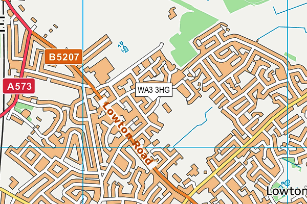 WA3 3HG map - OS VectorMap District (Ordnance Survey)