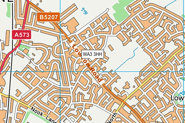 WA3 3HH map - OS VectorMap District (Ordnance Survey)