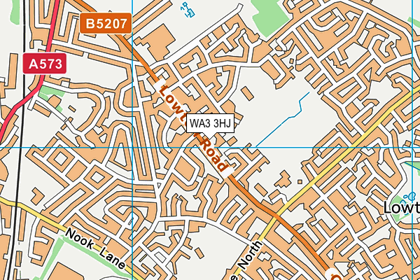 WA3 3HJ map - OS VectorMap District (Ordnance Survey)