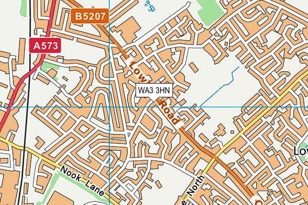 WA3 3HN map - OS VectorMap District (Ordnance Survey)