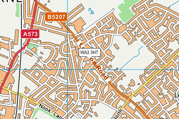 WA3 3HT map - OS VectorMap District (Ordnance Survey)