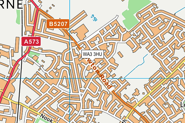 WA3 3HU map - OS VectorMap District (Ordnance Survey)