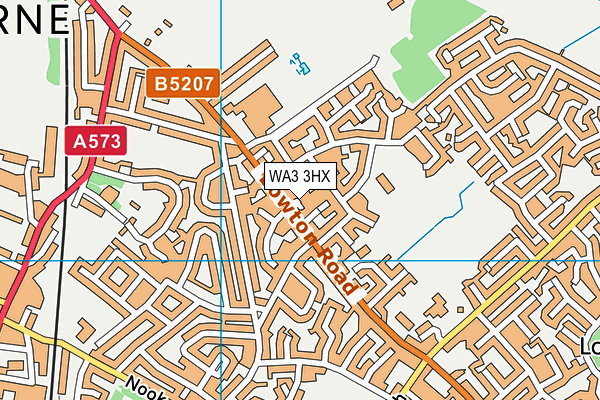 WA3 3HX map - OS VectorMap District (Ordnance Survey)