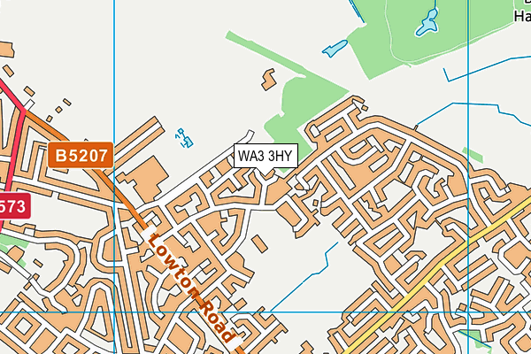 WA3 3HY map - OS VectorMap District (Ordnance Survey)