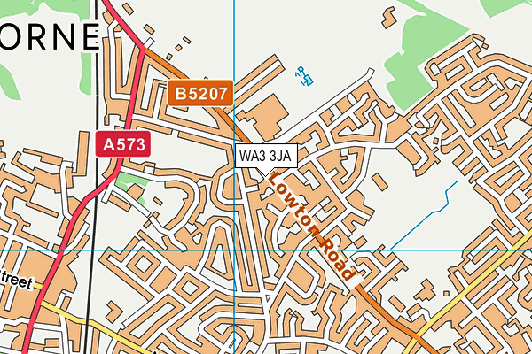 WA3 3JA map - OS VectorMap District (Ordnance Survey)