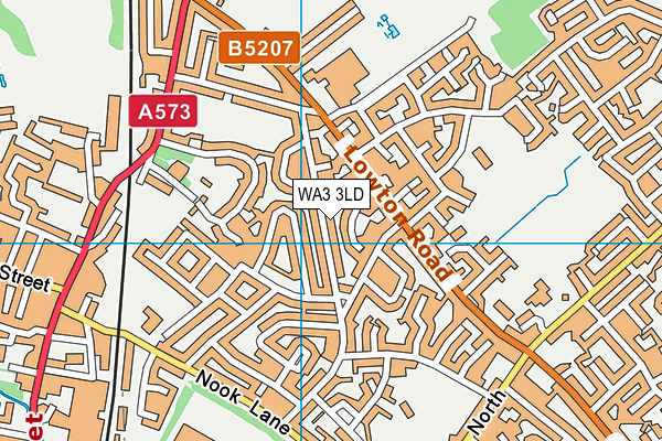 WA3 3LD map - OS VectorMap District (Ordnance Survey)
