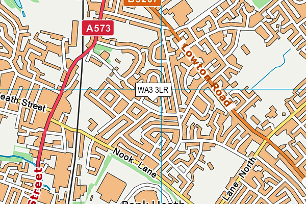 WA3 3LR map - OS VectorMap District (Ordnance Survey)