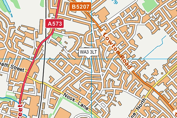 WA3 3LT map - OS VectorMap District (Ordnance Survey)