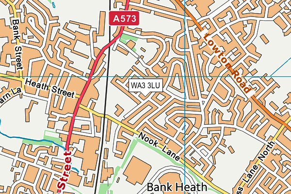 All Saints Catholic Primary School, Golborne, Wigan map (WA3 3LU) - OS VectorMap District (Ordnance Survey)
