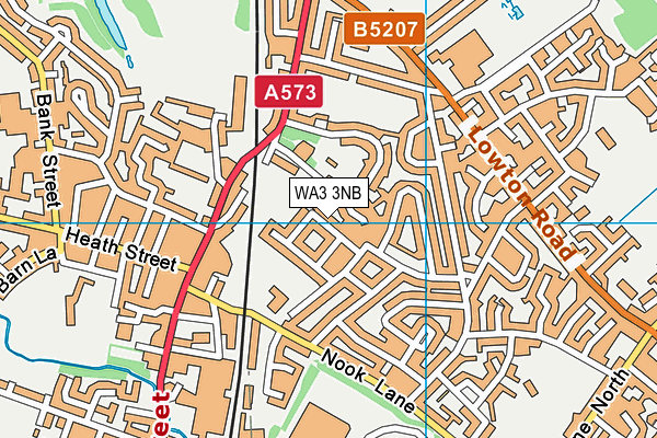 WA3 3NB map - OS VectorMap District (Ordnance Survey)
