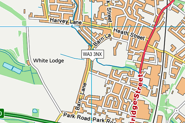 WA3 3NX map - OS VectorMap District (Ordnance Survey)
