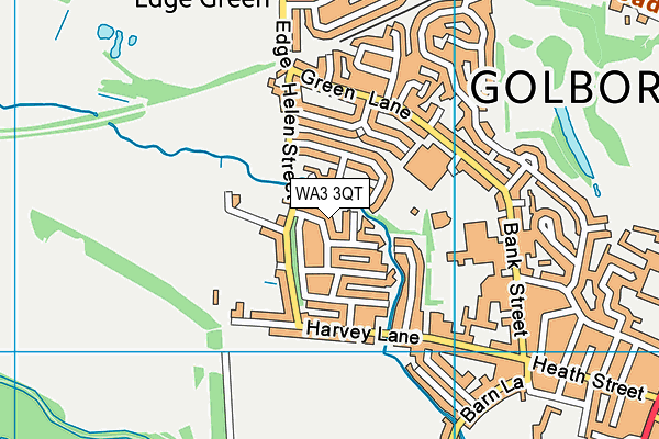 WA3 3QT map - OS VectorMap District (Ordnance Survey)