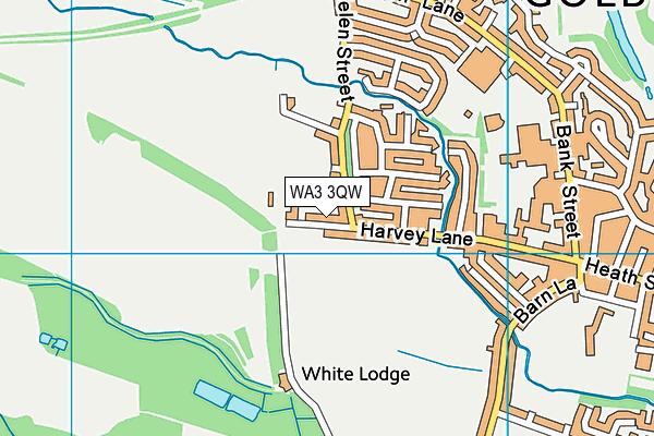 WA3 3QW map - OS VectorMap District (Ordnance Survey)