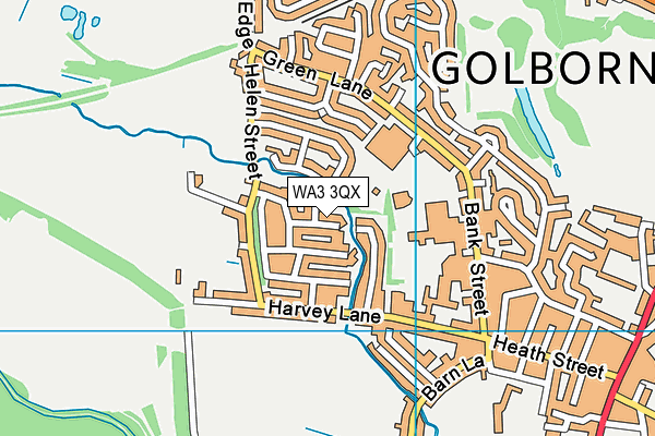 WA3 3QX map - OS VectorMap District (Ordnance Survey)