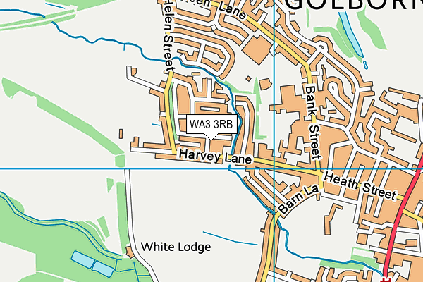 WA3 3RB map - OS VectorMap District (Ordnance Survey)
