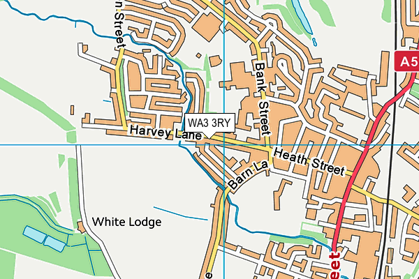 WA3 3RY map - OS VectorMap District (Ordnance Survey)