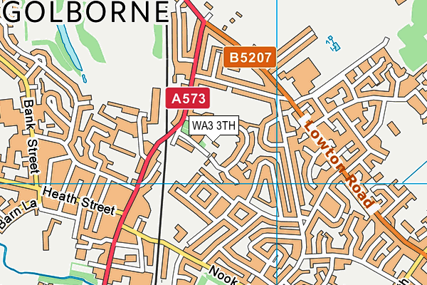 WA3 3TH map - OS VectorMap District (Ordnance Survey)