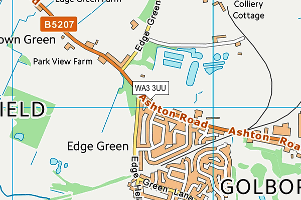 The Sycamores Golf Centre map (WA3 3UU) - OS VectorMap District (Ordnance Survey)