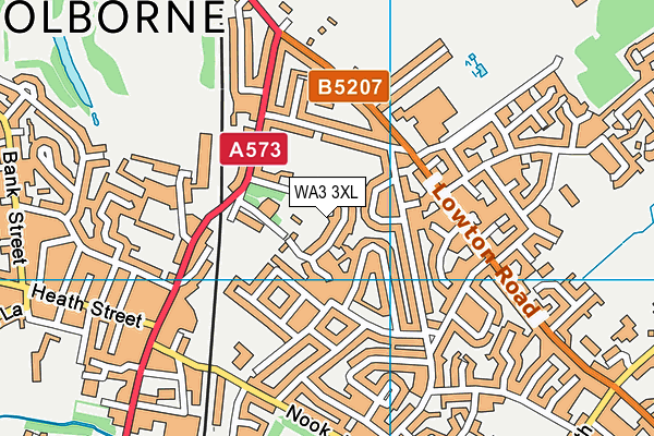 WA3 3XL map - OS VectorMap District (Ordnance Survey)