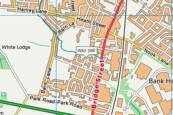 WA3 3XR map - OS VectorMap District (Ordnance Survey)