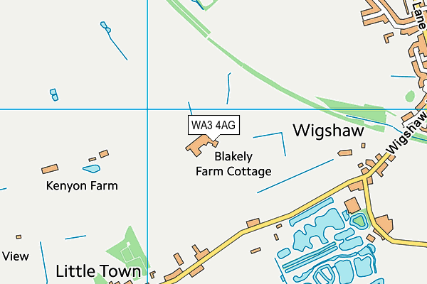 WA3 4AG map - OS VectorMap District (Ordnance Survey)