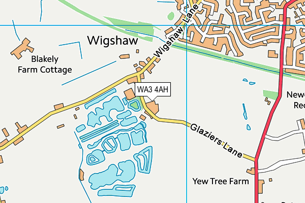 WA3 4AH map - OS VectorMap District (Ordnance Survey)