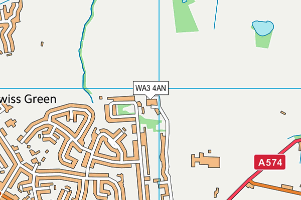 WA3 4AN map - OS VectorMap District (Ordnance Survey)