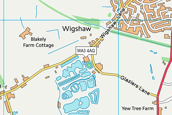 WA3 4AQ map - OS VectorMap District (Ordnance Survey)