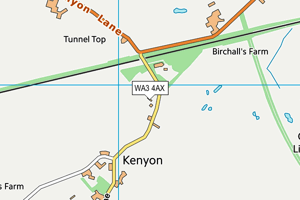 WA3 4AX map - OS VectorMap District (Ordnance Survey)