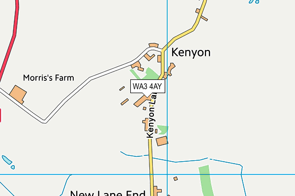 WA3 4AY map - OS VectorMap District (Ordnance Survey)