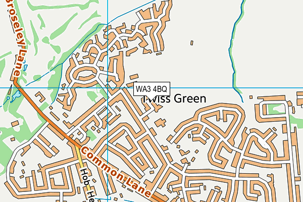WA3 4BQ map - OS VectorMap District (Ordnance Survey)