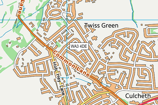 WA3 4DE map - OS VectorMap District (Ordnance Survey)