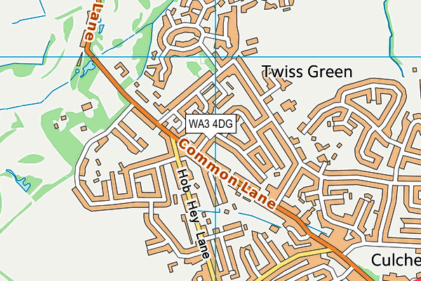 WA3 4DG map - OS VectorMap District (Ordnance Survey)