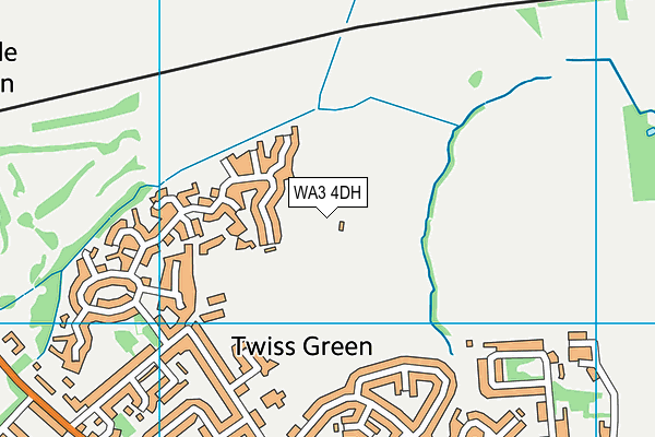 WA3 4DH map - OS VectorMap District (Ordnance Survey)