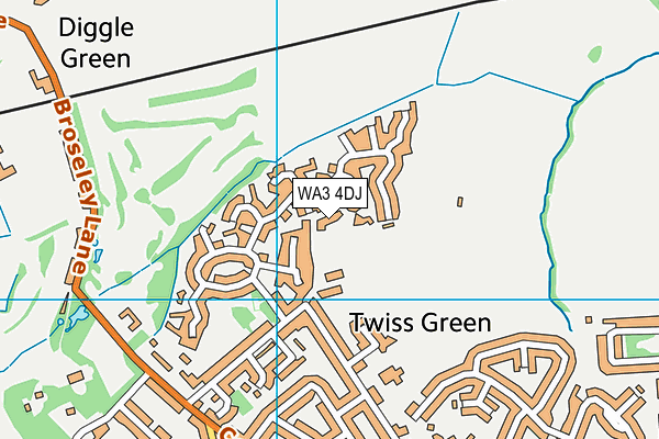 WA3 4DJ map - OS VectorMap District (Ordnance Survey)