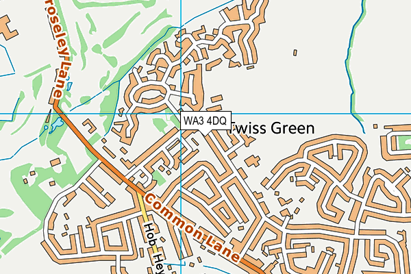 WA3 4DQ map - OS VectorMap District (Ordnance Survey)