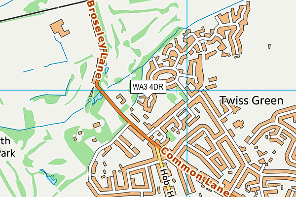 WA3 4DR map - OS VectorMap District (Ordnance Survey)