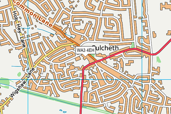 WA3 4EH map - OS VectorMap District (Ordnance Survey)