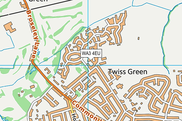 WA3 4EU map - OS VectorMap District (Ordnance Survey)