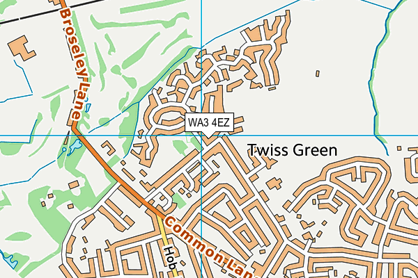 WA3 4EZ map - OS VectorMap District (Ordnance Survey)