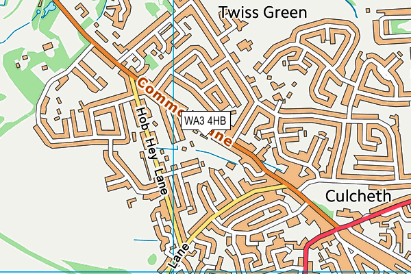 WA3 4HB map - OS VectorMap District (Ordnance Survey)