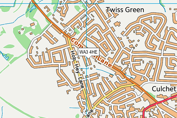 WA3 4HE map - OS VectorMap District (Ordnance Survey)