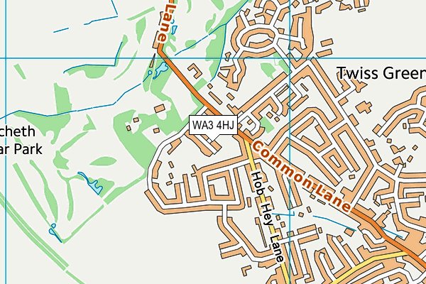 WA3 4HJ map - OS VectorMap District (Ordnance Survey)