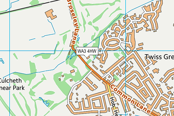 WA3 4HW map - OS VectorMap District (Ordnance Survey)