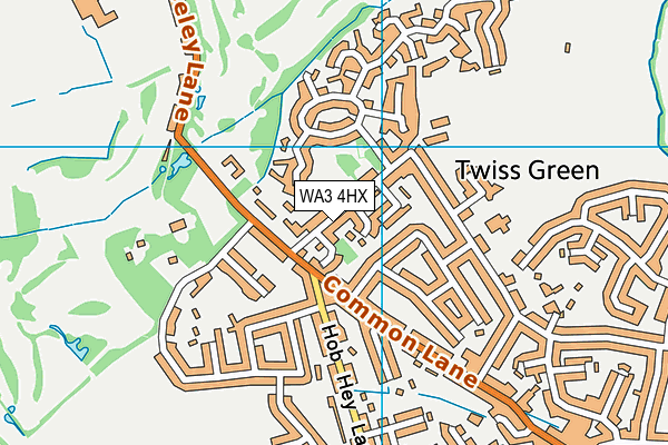 WA3 4HX map - OS VectorMap District (Ordnance Survey)
