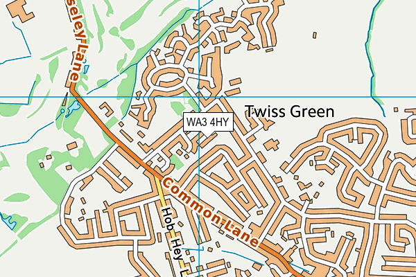 WA3 4HY map - OS VectorMap District (Ordnance Survey)