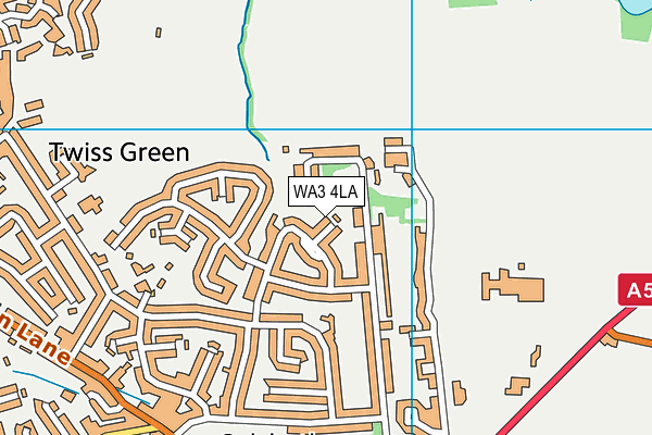 WA3 4LA map - OS VectorMap District (Ordnance Survey)