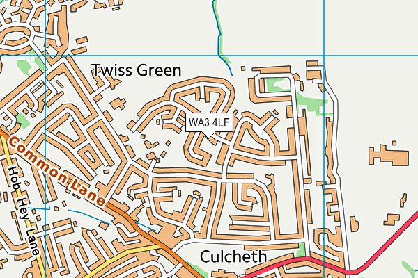 WA3 4LF map - OS VectorMap District (Ordnance Survey)