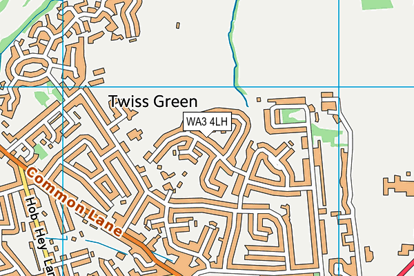 WA3 4LH map - OS VectorMap District (Ordnance Survey)